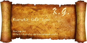 Kurutz Gálos névjegykártya